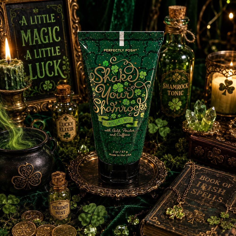 Perfectly Posh Shake Your Shamrocks Firming Face Mask 2 oz Discontinued HTF